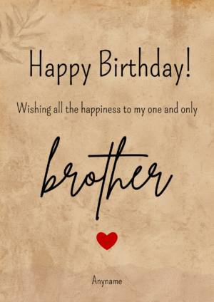 Classic Brother Birthday Card