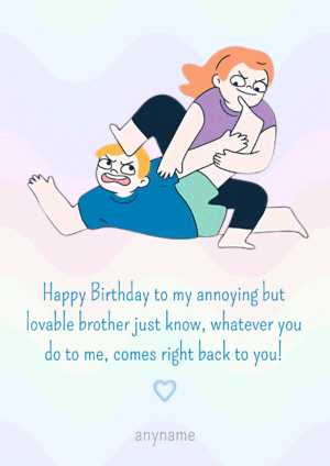 Funny Sibling Banter Birthday Card for Brother
