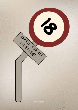 Funny 18th Birthday Card for Brother