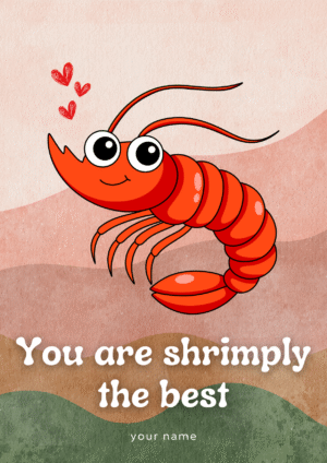 Shrimply the Best Birthday Card for Sister