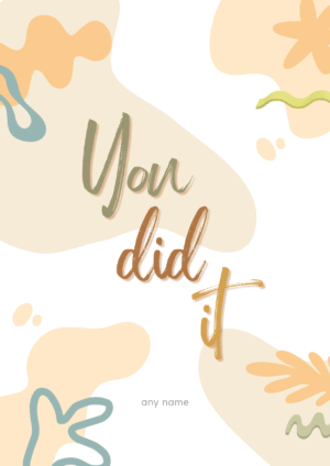 Soft Abstract You Did It Graduation Card