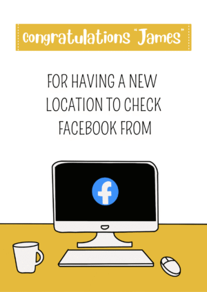 New Location Facebook Check Card