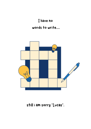 No Words Crossword Apology Card