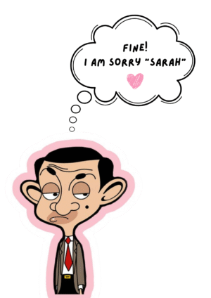 Mr Bean Style Apology Card