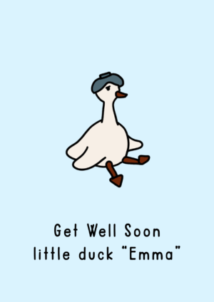 Little Duck Get Well Soon Card