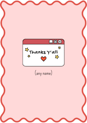 Digital Message Box Thank You Card