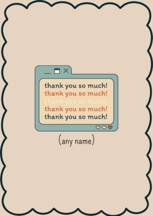 Repeat Thank You Window Card