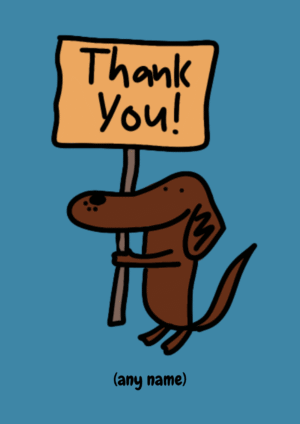 Crocodile Sign Thank You Card