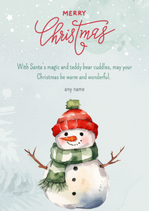 Snowman Winter Wishes Card