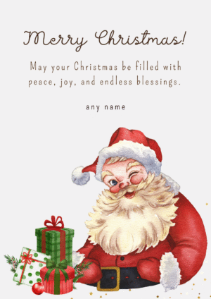 Santa with Letter Card