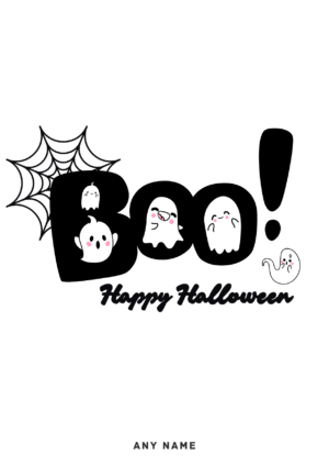 Boo Minimal Halloween Card