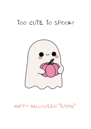 Too Cute to Spook Ghost Card