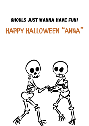 Dancing Skeletons Halloween Card