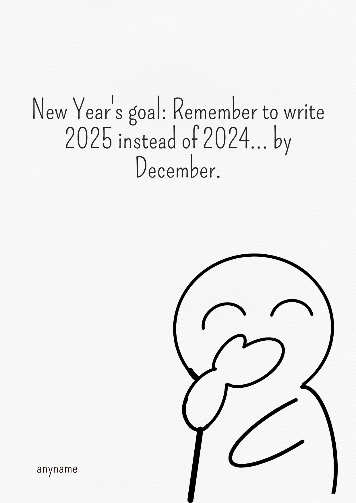 New Year Reminder Card