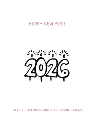 Minimalist 2026 New Year Card