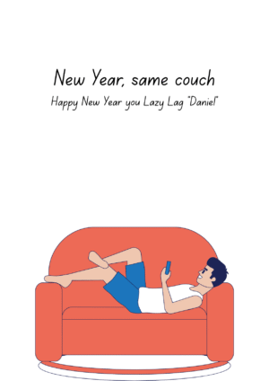 New Year Same Couch New Year Card