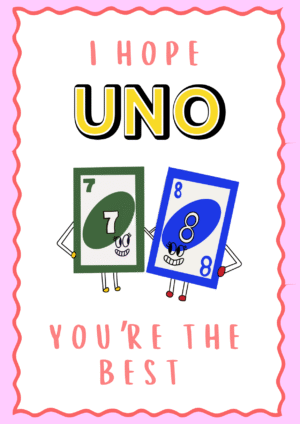 UNO You’re the Best Personalised Birthday Card