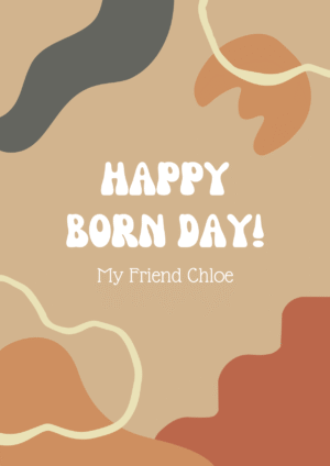 Happy Born Day Personalised Birthday Card