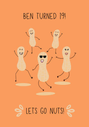 Let’s Go Nuts Personalised Funny Birthday Card